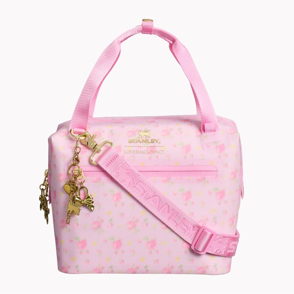Stanley x Loveshackfancy allday Julianne mini cooler lunch keychain Ibiza sunset